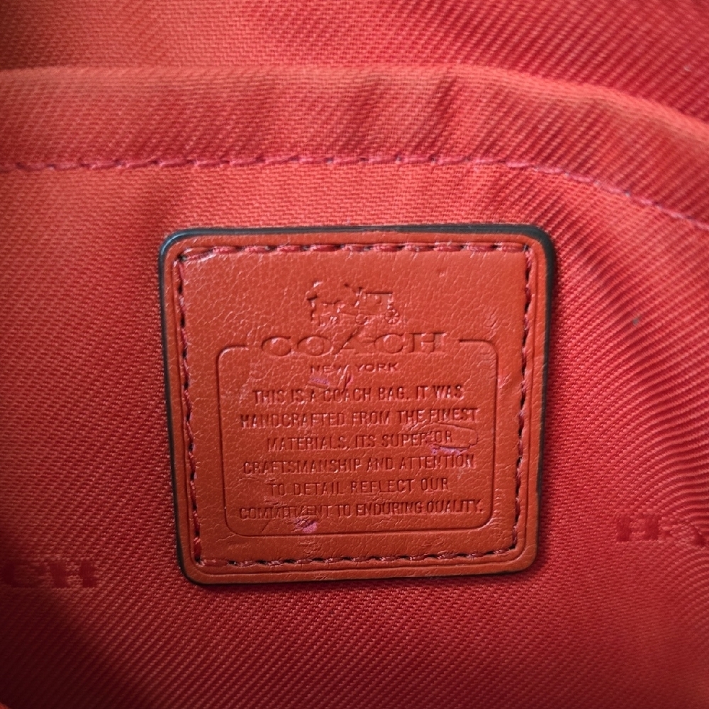 Coach Red Leather Pop Up Messenger Clutch Crossbody Bag 64798 - Picture 5 of 8